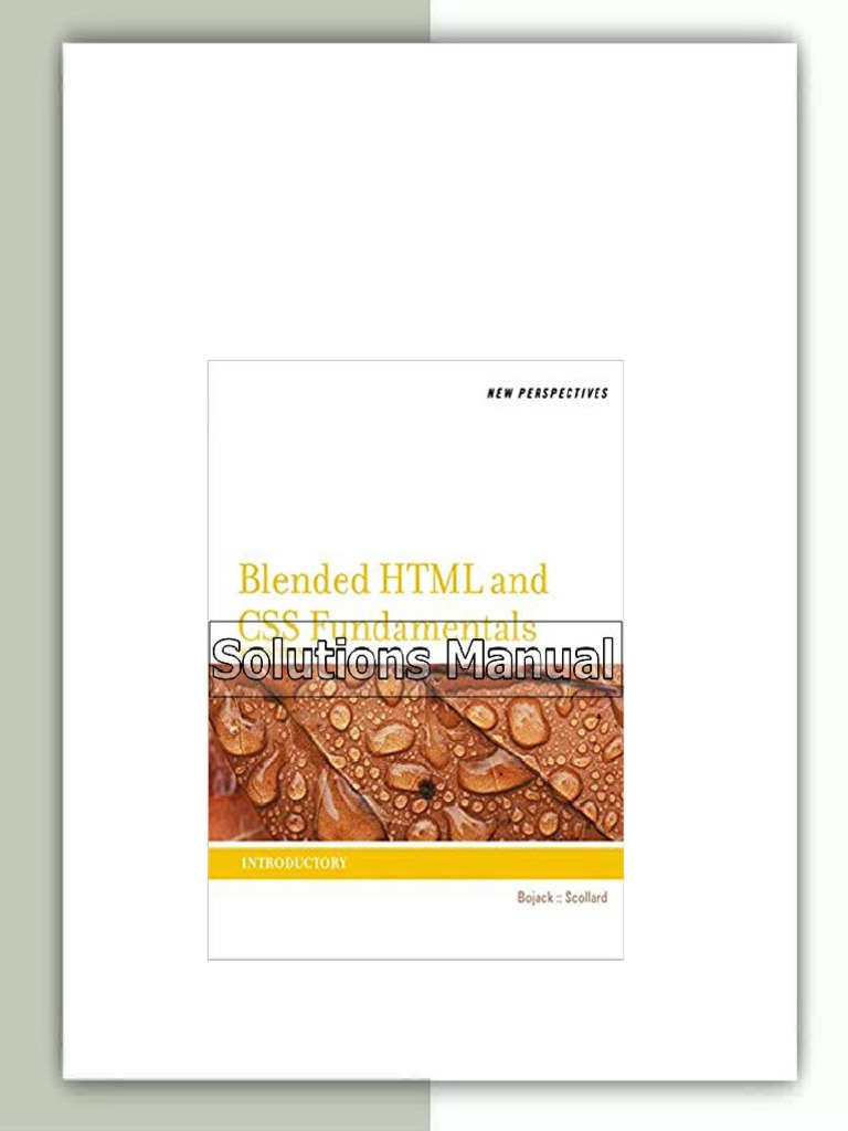 New Perspectives on Blended HTML and CSS Fundamentals Introductory 3rd ...