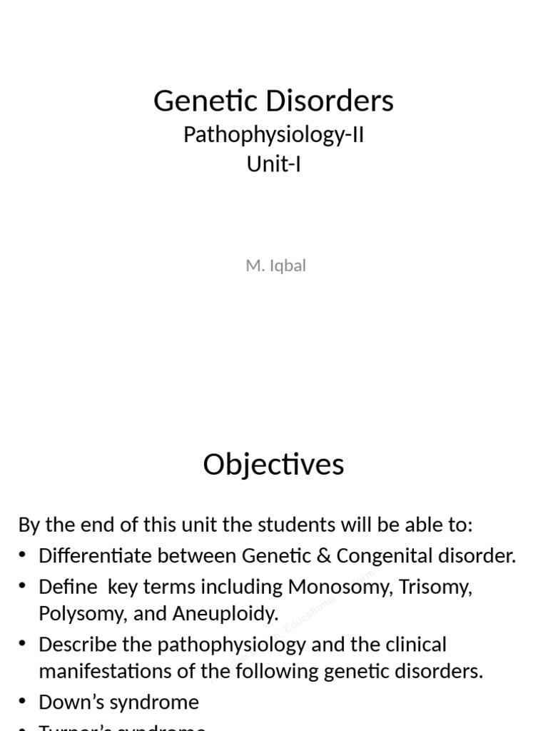 Understanding Genetic Disorders Overview | PDF | Genetic Disorder ...