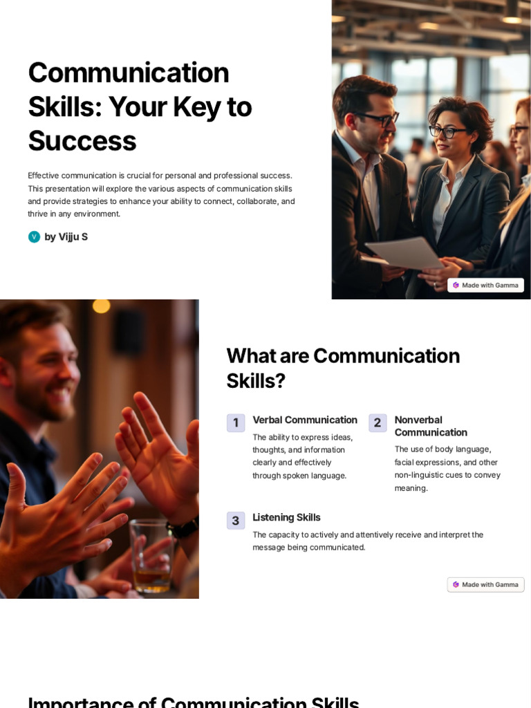 Communication Skills Your Key To Success | PDF | Communication ...