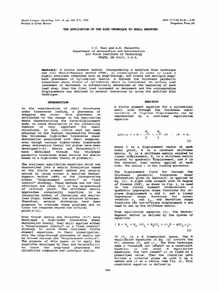 Finite Element Analysis of Cylindrical Shells | PDF | Finite Element ...