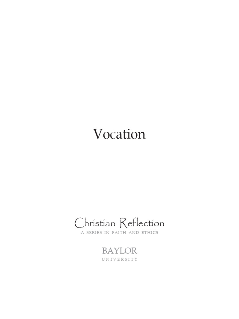 Understanding Christian Vocation | PDF | Image Of God | Paul The Apostle