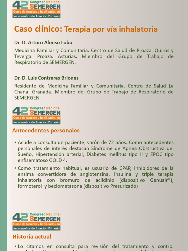 Casoclinicovia Inhalada | PDF | Terapia | Medicina CLINICA