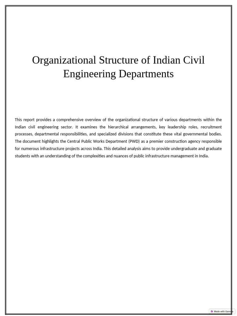 PWD Organizational Structure Overview | PDF | Infrastructure ...