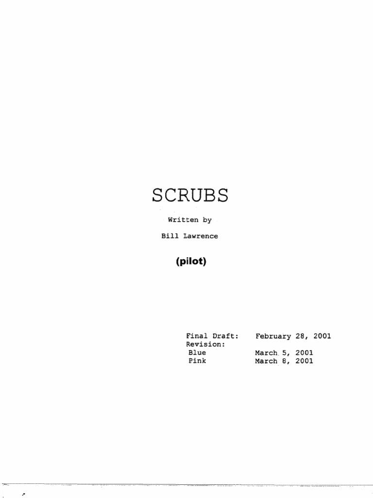 Scrubs Pilot | PDF
