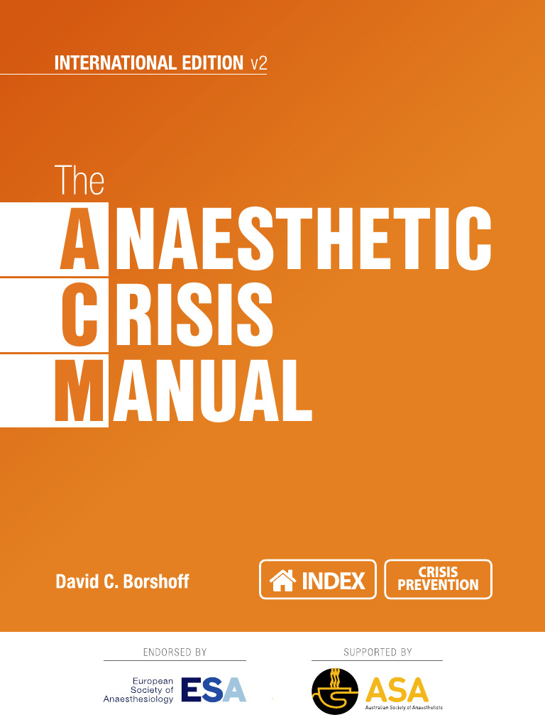 The Anaesthetic Crisis Manual | PDF | Anesthesia | Cardiopulmonary