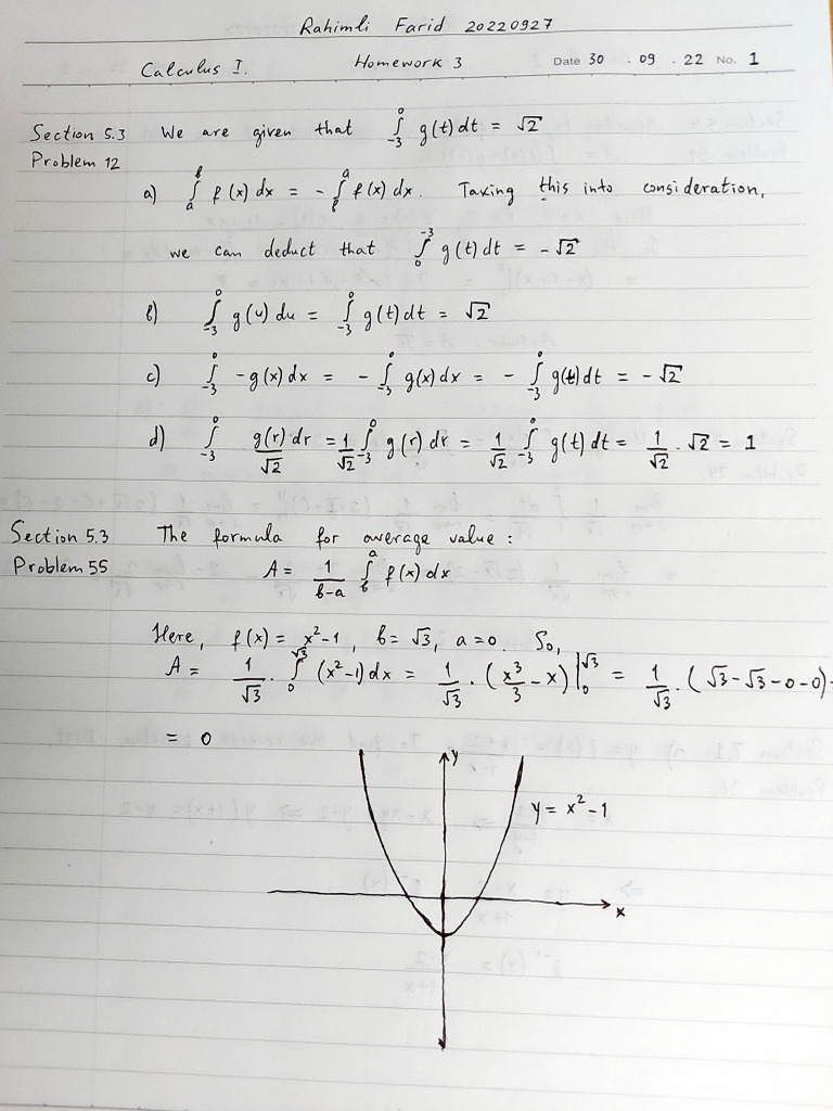 Calculus I Homework 3 | PDF