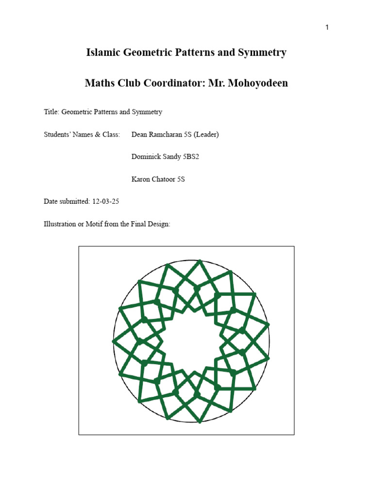 Irregular Hexagon Symmetry in Art | PDF | Pattern | Symmetry