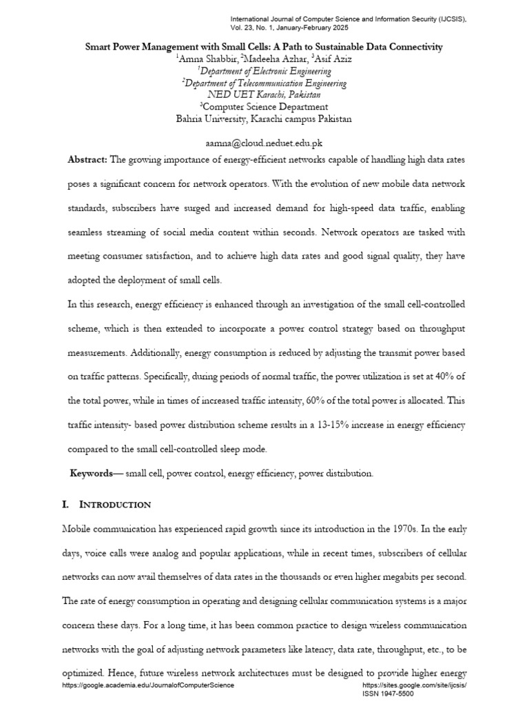 Energy-Efficient Small Cell Power Management | PDF | Computer Network ...