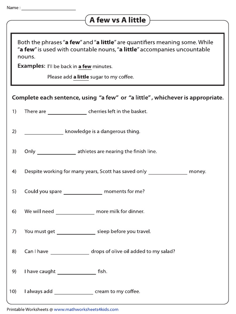 A Few A Little | PDF
