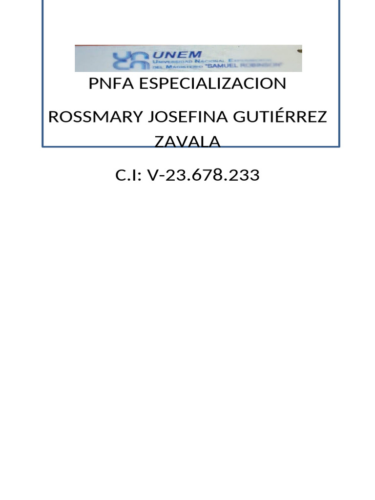 Pnfa Especializacion | PDF