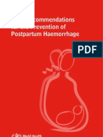 Who 2006 Prevention of Postpartum Haemorrhage
