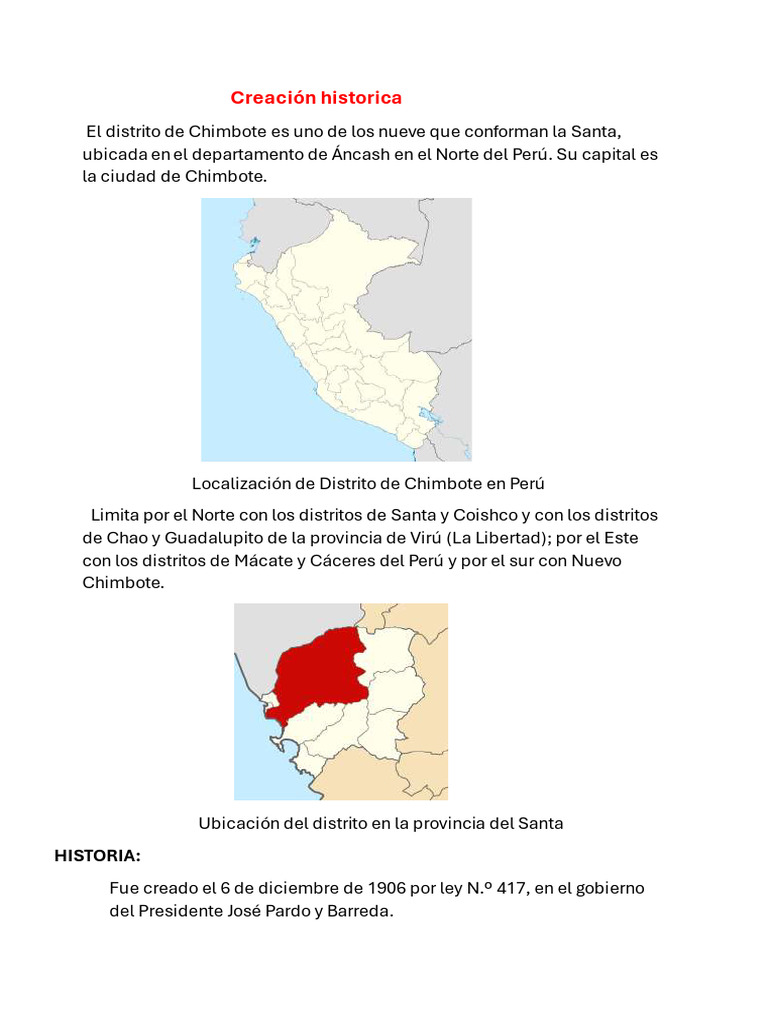 Chimbote: Historia y Ubicación Geográfica | PDF