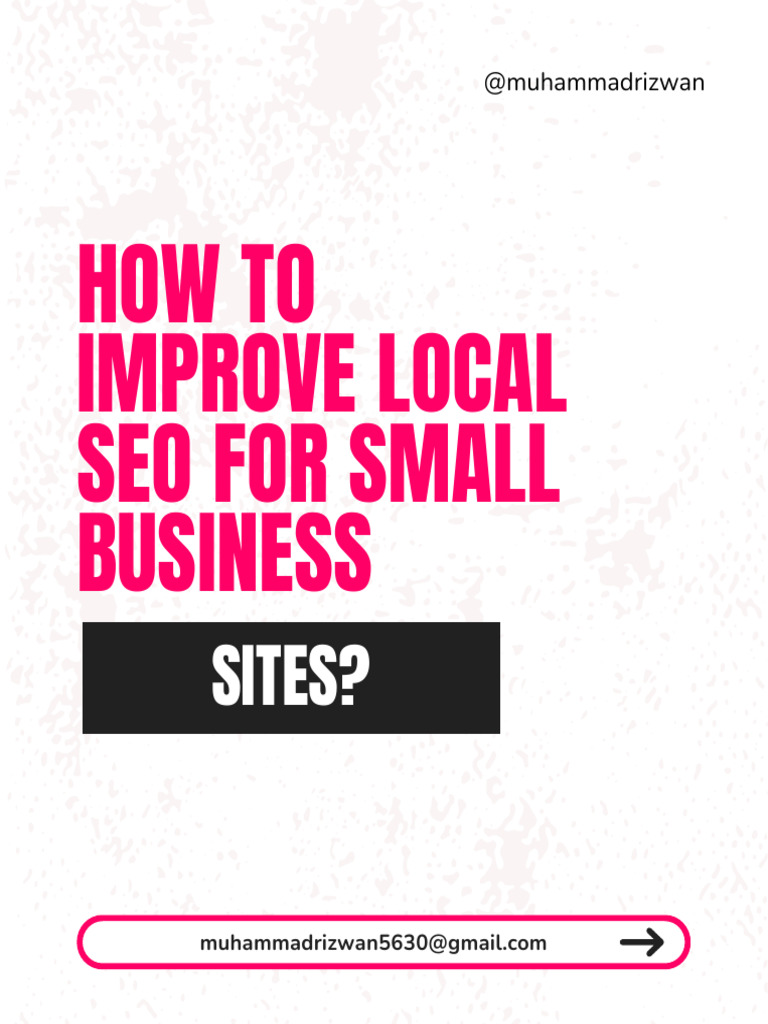 How to Improve Local SEO for Business Sites | PDF | Search Engine ...