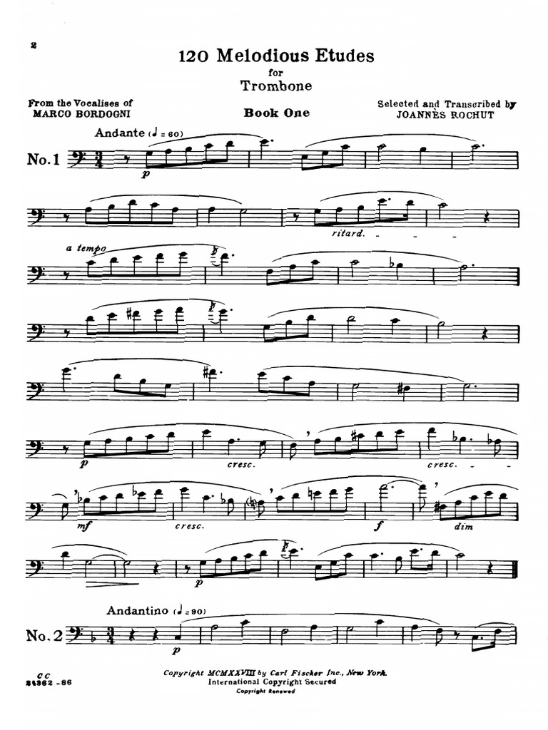 Rochut Melodious Etudes Book 1 Complete | PDF