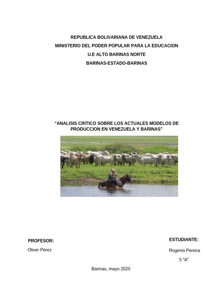 Crisis de la Ganadería en Venezuela | PDF | Carne | Venezuela