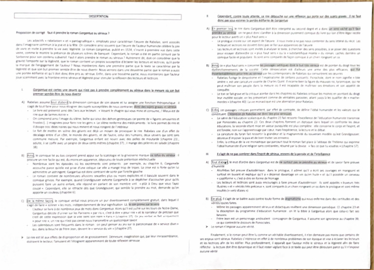 Dissertation Bac Blanc Corrigé | PDF