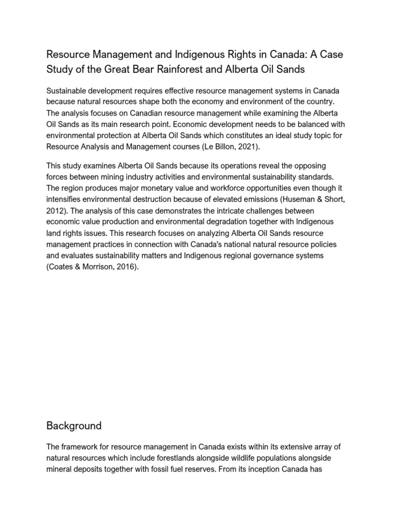 Resource Management in Alberta Oil Sands | PDF | Sustainability | Oil Sands