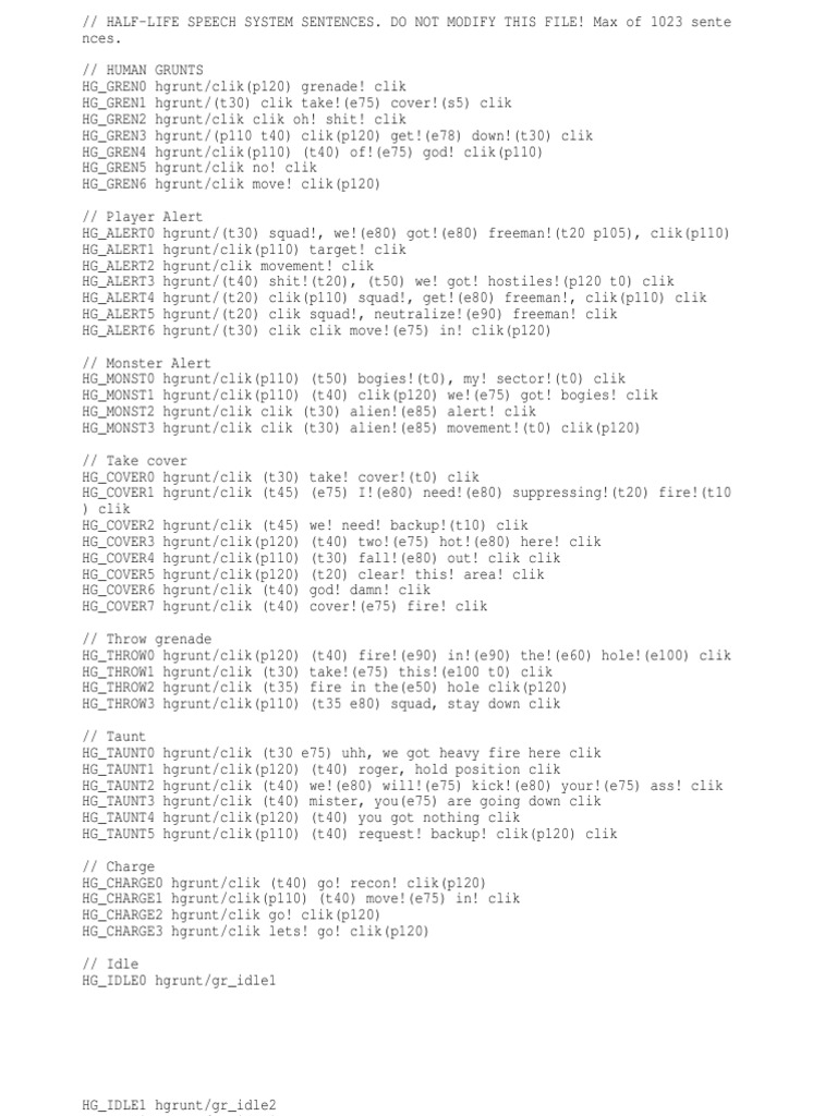 Sentences Safety Hazards