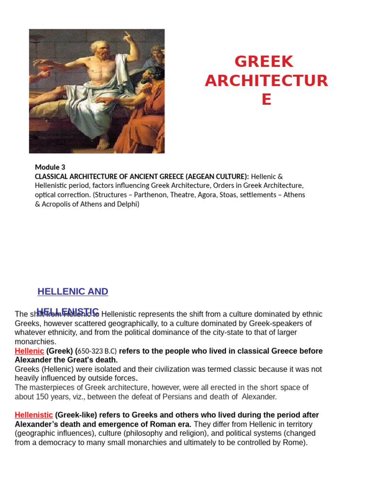 Classical Greek Architecture Overview | PDF | Column