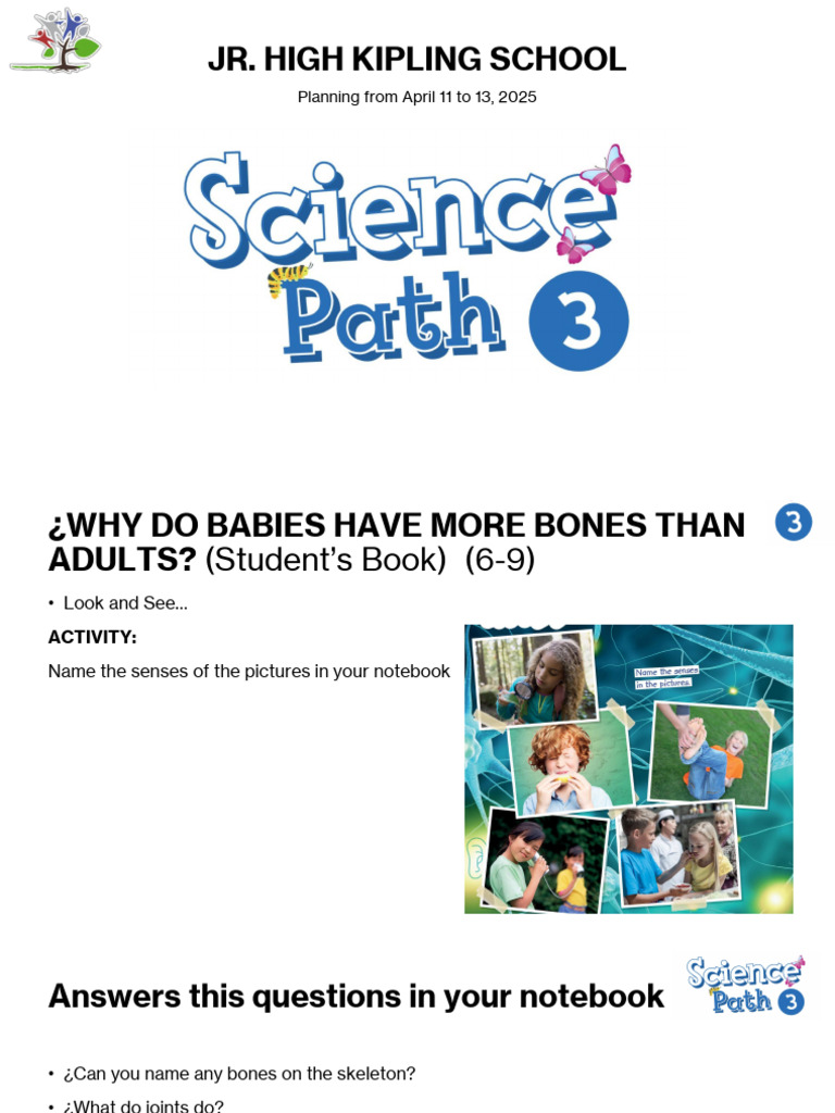 Understanding Bones and Senses in Kids | PDF