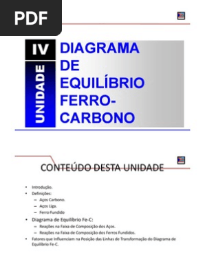 Aula 4 Diagrama De Equilbrio Ferro Carbono Liga Aço