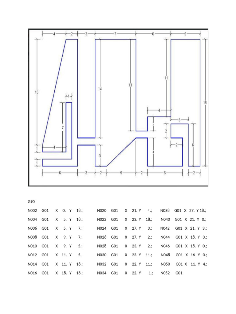 Código G90 para CNC | PDF
