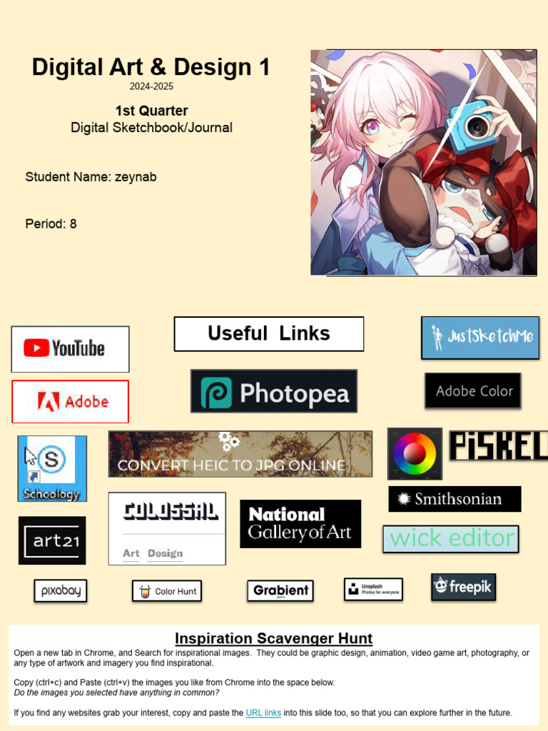 Zeynab Huseynzade - 1st Quarter Digital SketchbookJournal - 15434050 ...