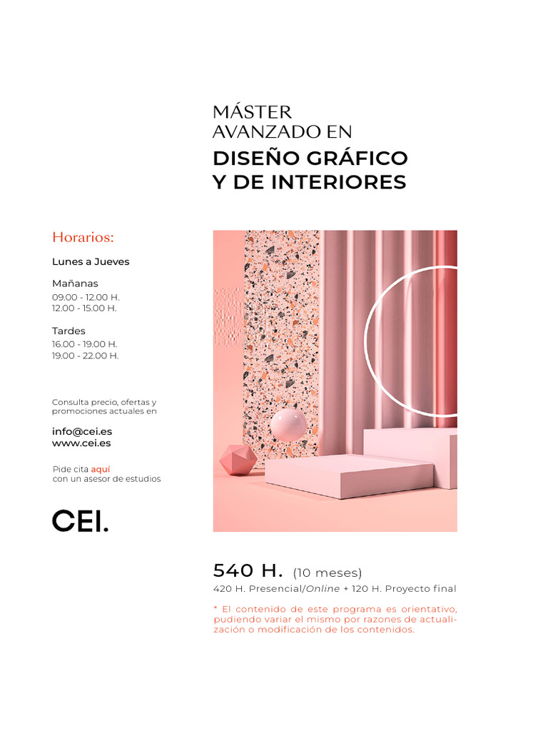 Máster en Diseño Gráfico e Interiorismo | PDF | Diseño gráfico | Diseño