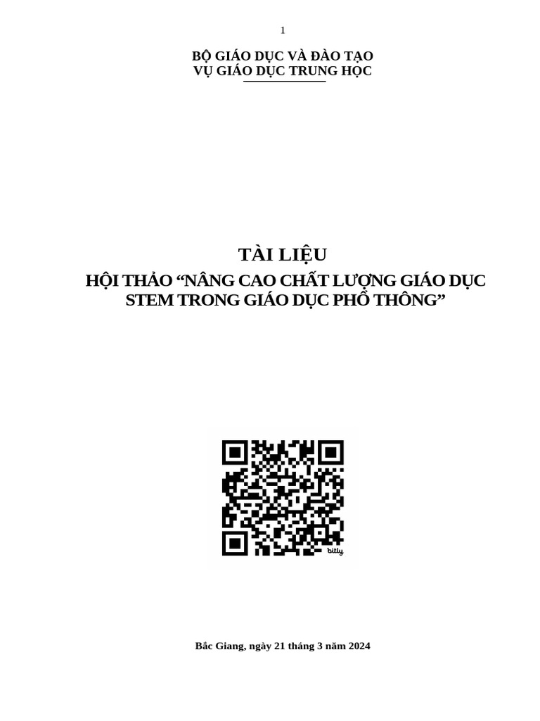 2024 - Tai Lieu Hoi Thao STEM - Final | PDF