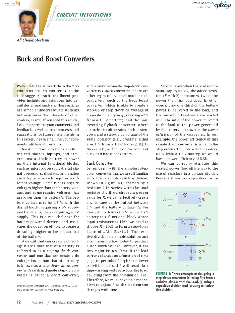 Buck and Boost Converter Basics | PDF | Inductor | Electrical Network