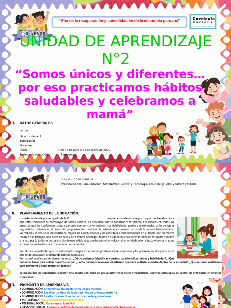 1er Unidad de Aprendizaje 2 | PDF | Aprendizaje | Evaluación
