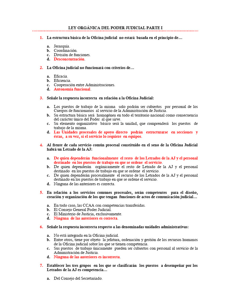 Estructura y Funciones del Poder Judicial | PDF | Judicaturas | Ley ...