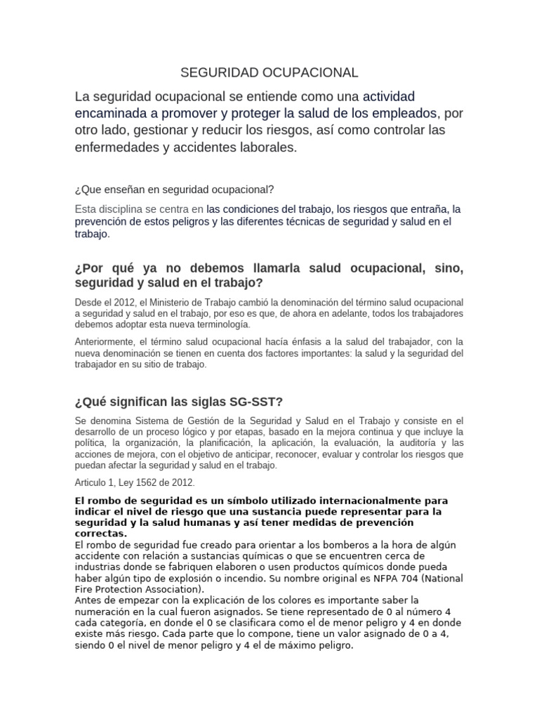 Matriz de Riesgos en Seguridad Ocupacional | PDF | Seguridad y salud ...