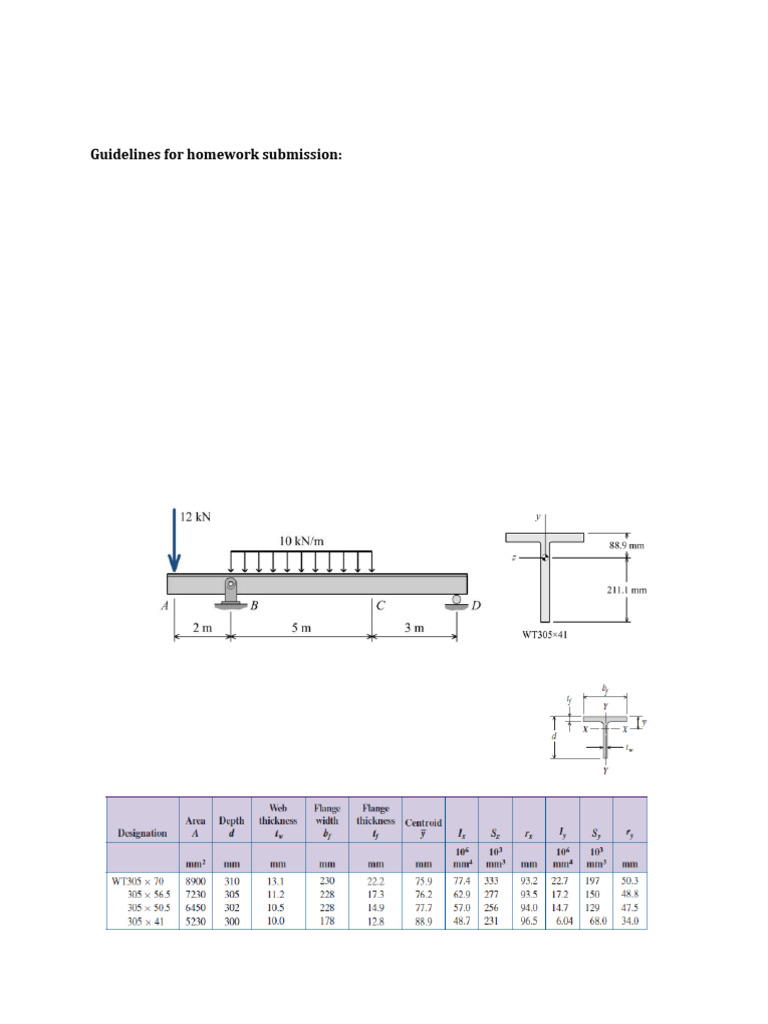 MEC202 Homework 03 Solution | PDF | Bending | Beam (Structure)