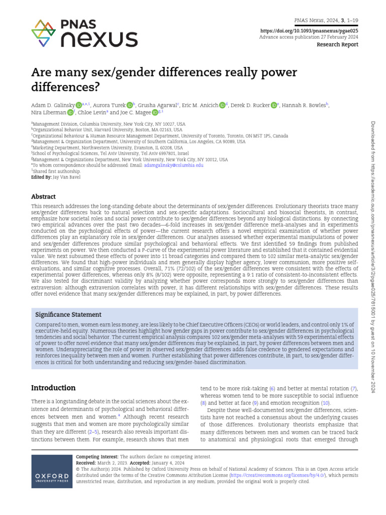 Jurnal Gender | PDF | Sex Differences In Humans | Gender