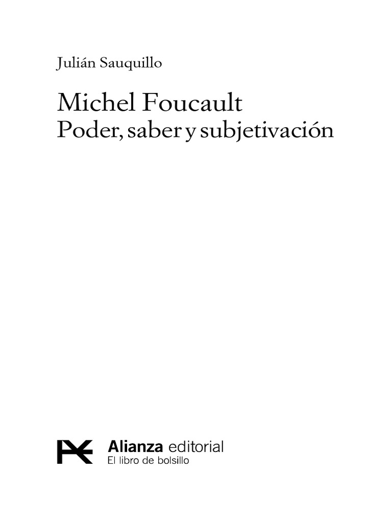 Foucault: Poder y Subjetivación | PDF | Michel Foucault | Verdad