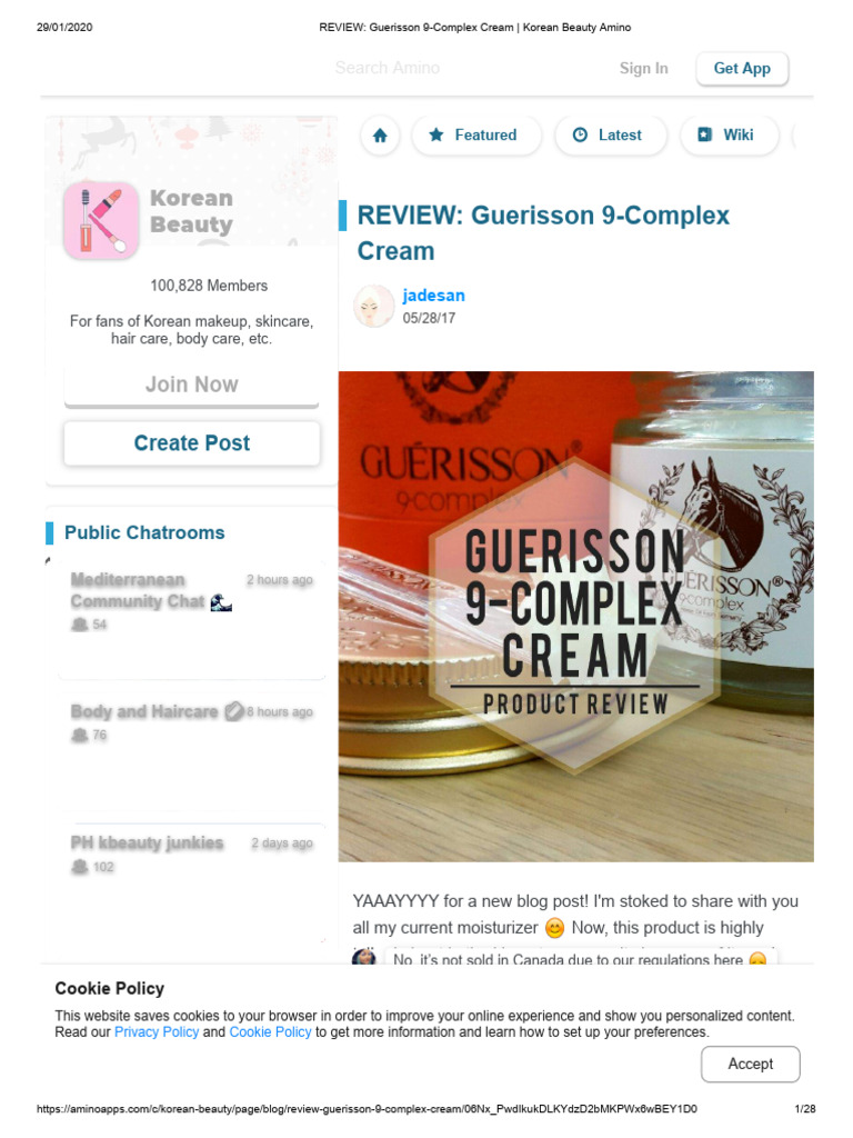 Guerisson 9-Complex Cream Review | PDF | Cosmetics | Skin Care