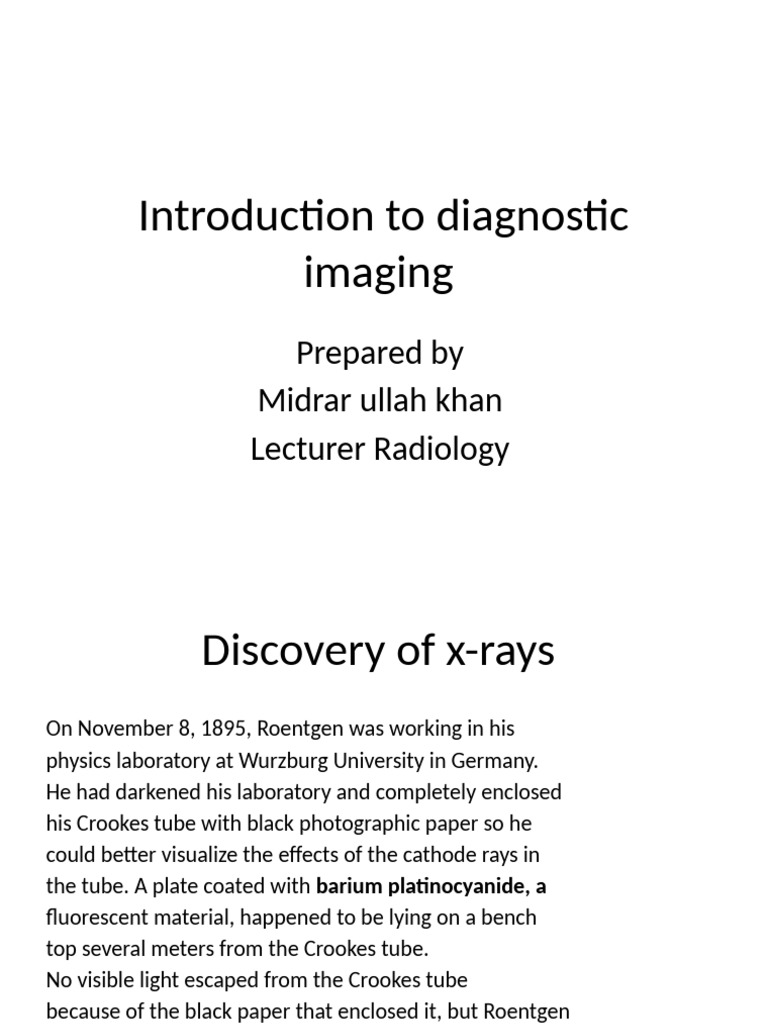 Introduction to Diagnostic Imaging Techniques | PDF | Magnetic ...
