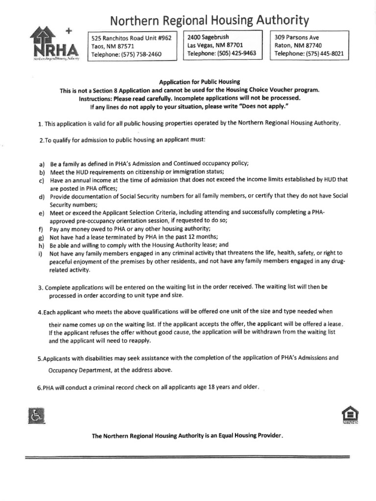 Housing Application | PDF