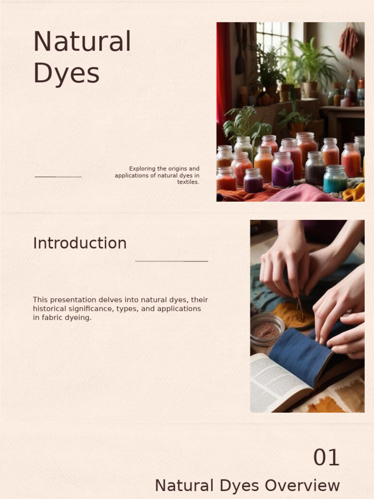Natural Dyes in Textiles: Origins & Uses | PDF | Dyeing | Textiles
