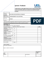 Undergraduate Assignment Feedback: Section A