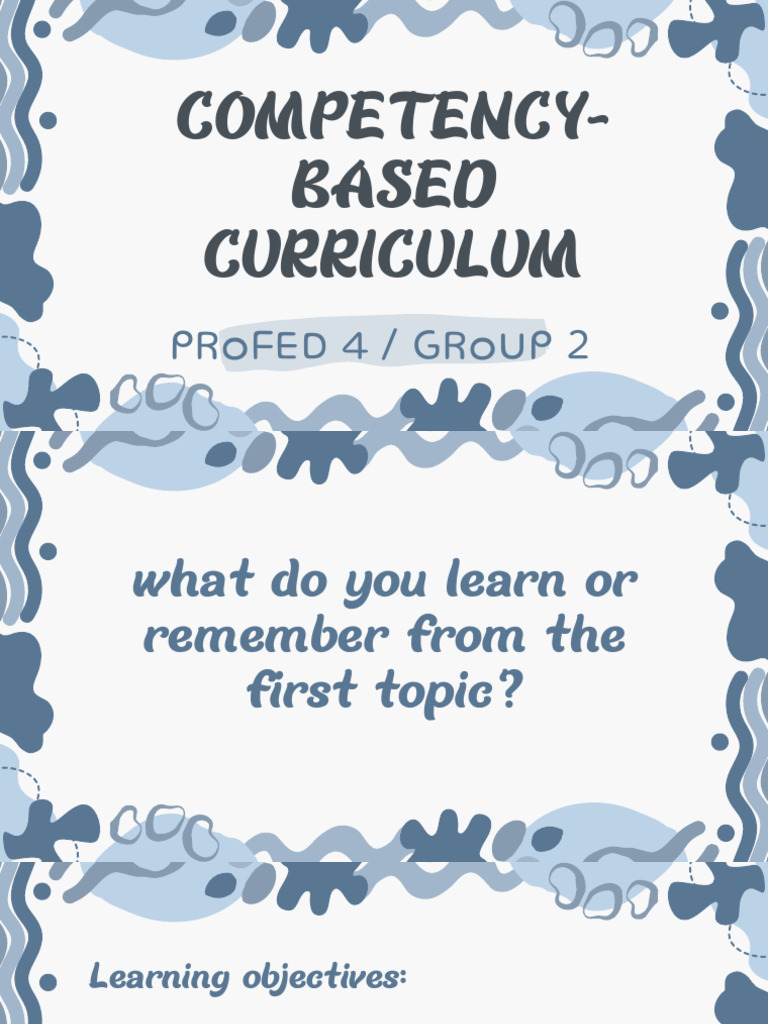 Competency-Based Curriculum Overview | PDF | Learning | Learning Styles