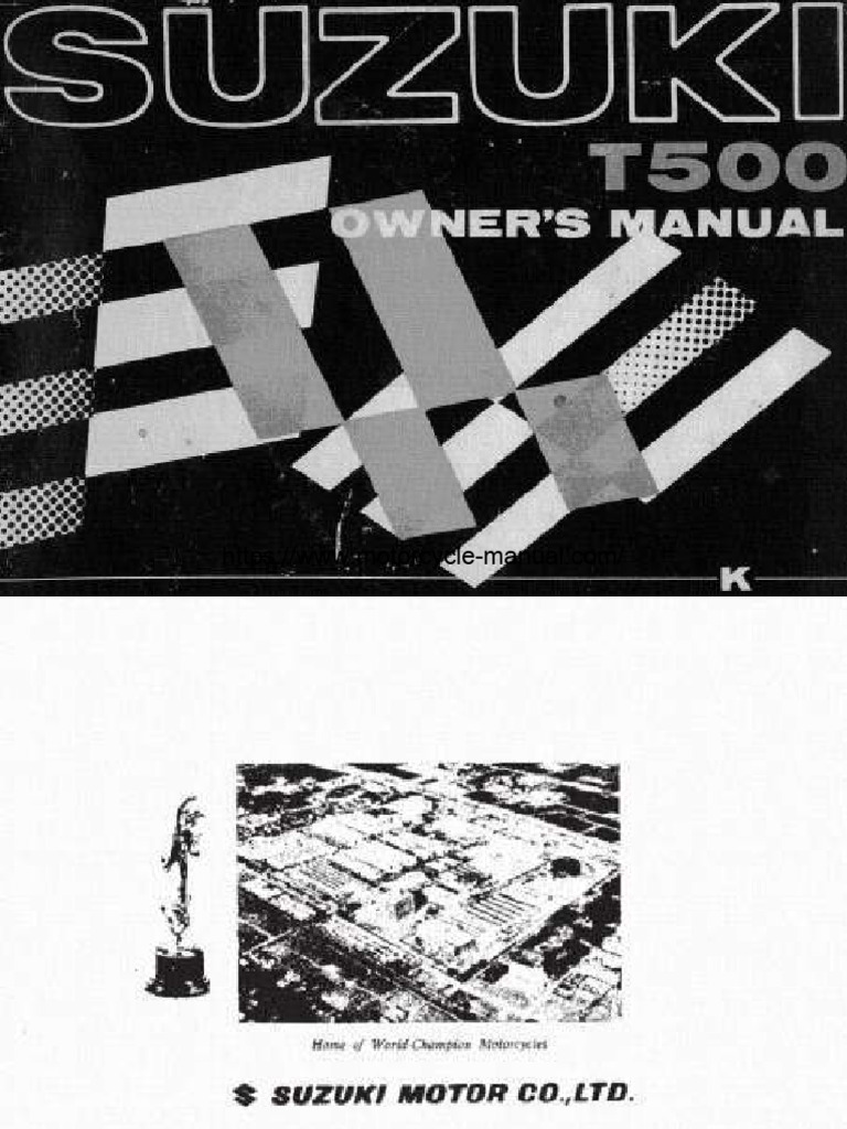 Suzuki Motorcycle Owner's Manual Guide | PDF | Motor Vehicle