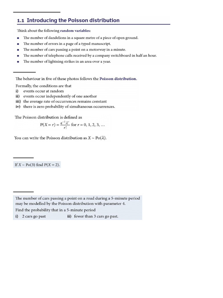 Understanding the Poisson Distribution | PDF