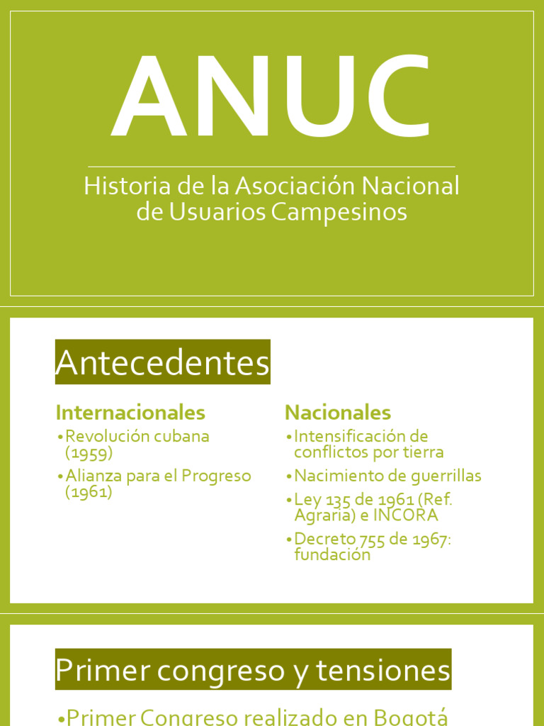 Historia de la ANUC: Lucha Campesina en Colombia | PDF | Reforma agraria