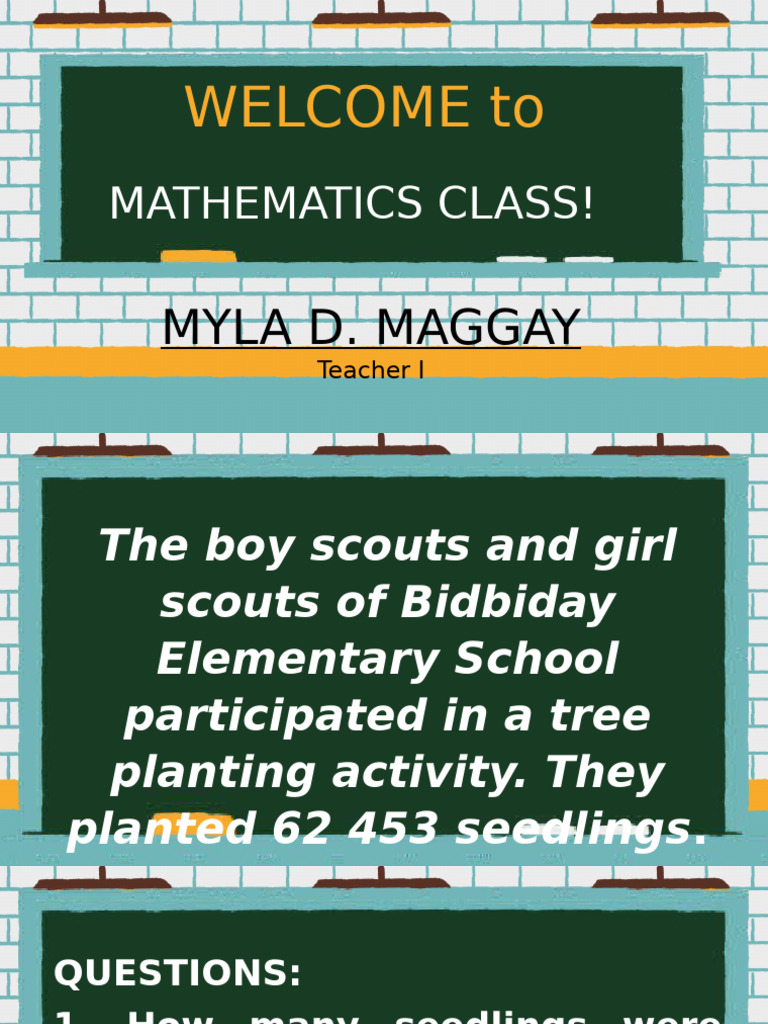 Tree Planting Activity in Math Class | PDF
