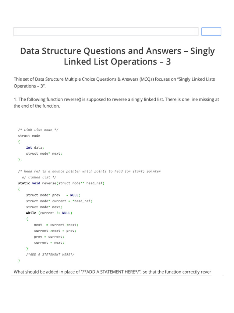 Single linked list operation-3 | PDF