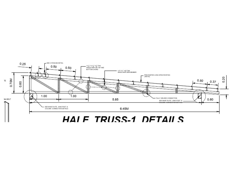 Half Truss-1 Structural Details | PDF