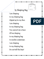 In My Sleeping Bag Poem
