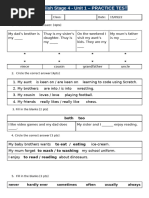 Grade 6 Progress Test 1 | PDF